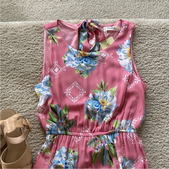 Pink Floral Maxi Dress - Picture 2 of 10